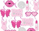 Pink Princess Birthday Hanging Decorations, Hot Pink Girls Birthday Part... - $15.99