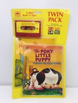 Vintage 1977 Golden Story Book &#39;n&#39; Tape  Twin Pack “ The Little Poky Puppy Books - £34.16 GBP