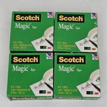Scotch Magic Tape Refill 3 JUMBO Rolls (3/4&quot; x 1500&quot; Per Roll) Matte Photo Safe - £12.33 GBP