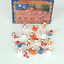 Set of 18 Miniature Hand Painted Garfield &amp; Odie Ornaments by Paws  - £17.12 GBP