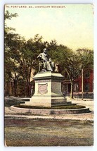 Postcard Portland Maine Longfellow Monument ME c.1912 - £2.89 GBP