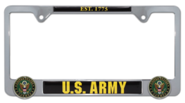 Army 3D Est 1775 Chrome Metal License Plate Frame Usa Made - £31.23 GBP