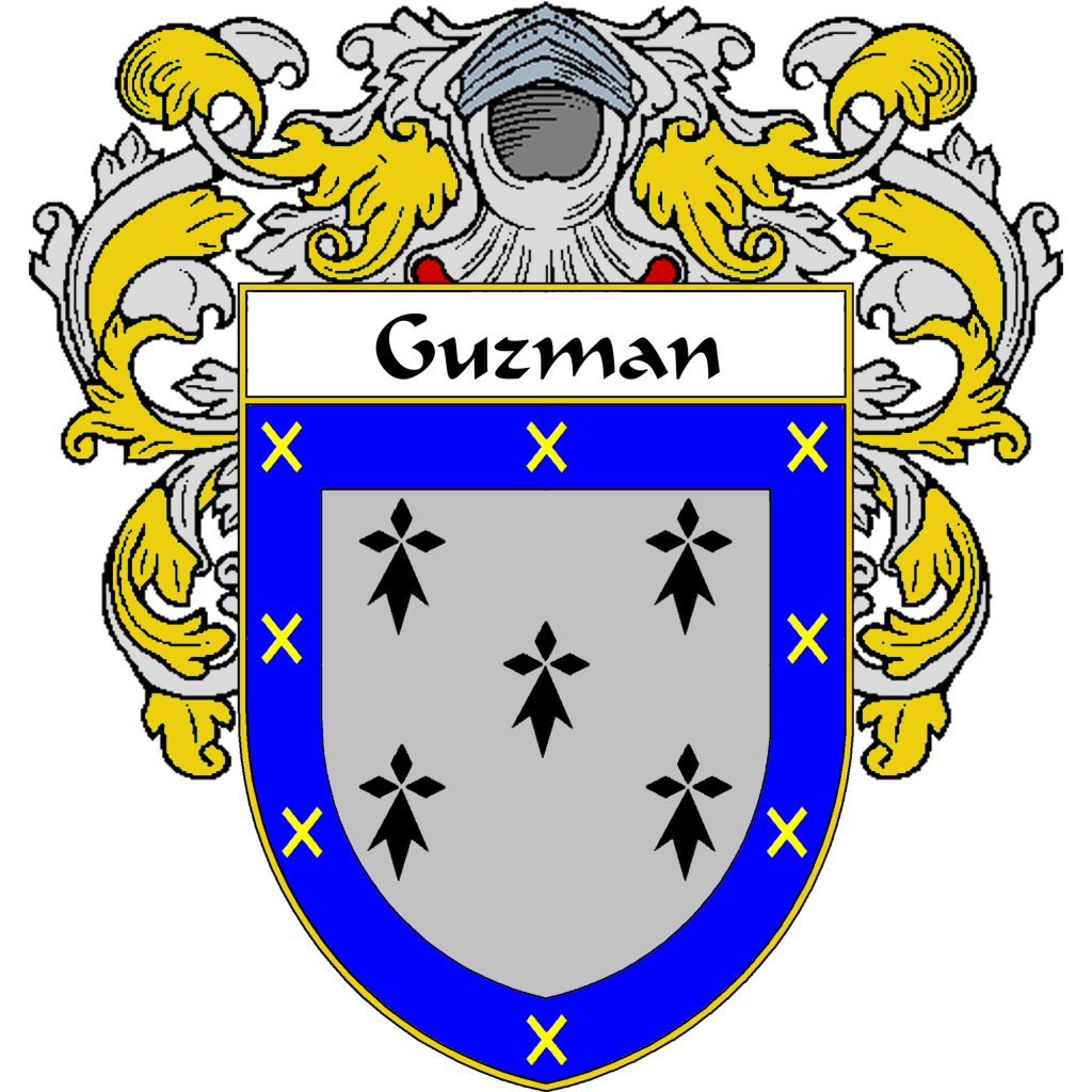 Guzman Family Crest / Coat of Arms JPG and PDF - Instant Download - $2.90