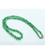 Natural Untreated Burmese Type A  Jade Bead Necklace, With Authenticatio... - £429.09 GBP