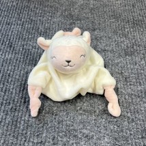 Dan Dee Collectors Choice Lamb Sheep Plush Lovey Blanket Rattle Ivory White Toy - $14.14