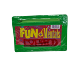 VINTAGE FUN D&#39;MENTALS GREEN 3 RING BINDER SCHOOL SUPPLY CARRY CASE W RUL... - $8.55