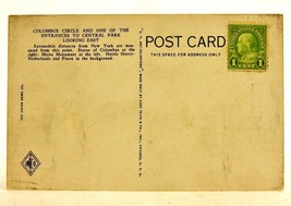 New York City Post Card, Columbus Circle, Central Park, Uncanceled Stamp CRD-011 - £7.70 GBP