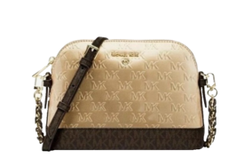 New Michael Kors Women&#39;s  Signature Jet Set Charm Leather Dome Crossbody... - $148.49