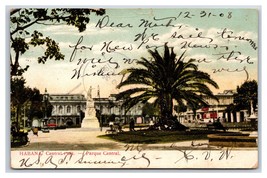 Parque Central Park Havana Cuba 1908 DB Postcard R24 - £3.83 GBP