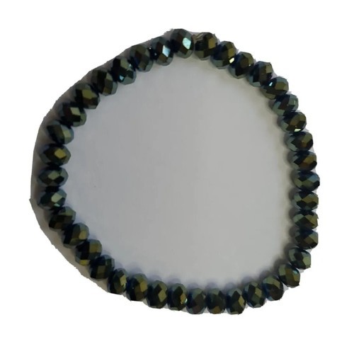 Bracelet Faux Jewel Beads Green Elastic Stretch Boho Beauty Elegant  - $9.59