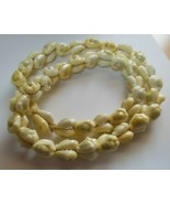Cream Color Glass Shell Style TRADE BEADS  24&quot; - $144.22 CAD