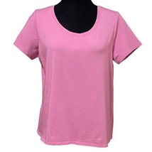 Eileen Fisher Lilac Purple Organic Cotton Stretch Jersey T-Shirt Size Large - $28.99