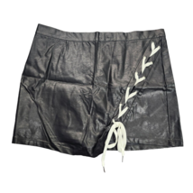 Finesse Charlie Faux leather mini skirt with side tie size XL - $27.00