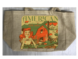 American Homegrown Hair Burlap Tote Bag Marijuana Pot Leaf #916 Midwest - £15.14 GBP