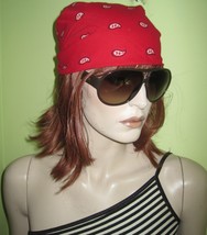 Vintage Paris Accessories Inc. Red Paisley Bandana Kerchief All Cotton Usa Made - £19.51 GBP