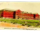 Sprowle Barracks Marine Hand Colored Real Photo Postcard Quantico Virgin... - £39.43 GBP