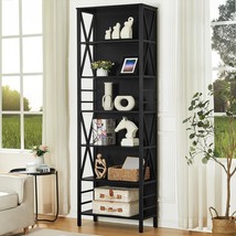 Homissue Bookshelf, 7-Tier Bookshelf, Rustic Wood Metal Bookshelves And,... - $3,398.99 MXN