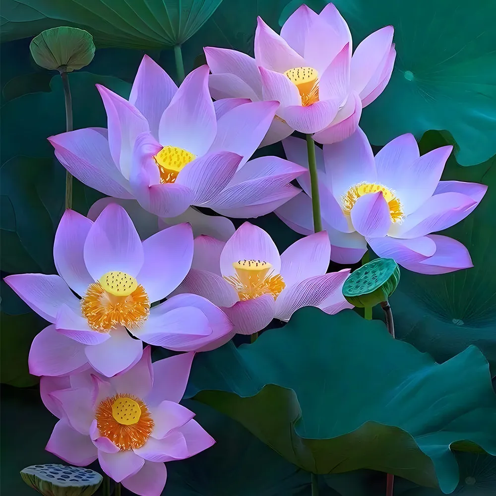  Lotus Seeds - 'Hedeng' Series Light Pink Half-Double-Petaled Beauties 20 Seeds - £7.85 GBP