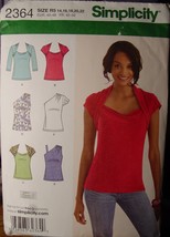 Sewing Pattern size 14-22 Misses Shirts Stretch Knits only 2364 Uncut - £4.68 GBP