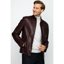 The Blanchard Burgundy Leather Men Jacket image 7