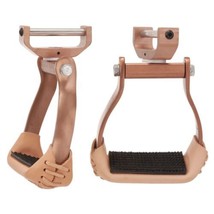 Tough1 Aluminum Swivel Offset Stirrups 3In Brown - £78.94 GBP