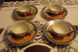 Child Tea Set lusterware Japan 4 Children Cups and Saucers [*Japan] - $859.25 MXN