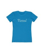 Blessed Graphic Women&#39;s Tee, Next Level Apparel, Boyfriend Shirt, Trendy... - $27.72+