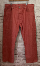 Levis 501 Jeans Mens 36X34 Red Straight Leg White Oak Button Fly Cotton Denim - £38.37 GBP