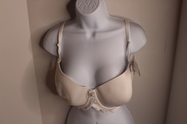 WOMENS 42D SMART &amp; SEXY LIGHTLY LINED LACE TRIM T-SHIRT BRA, white - $15.83