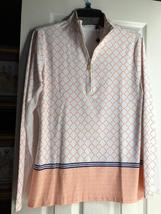 NWT Ladies CABANA LIFE Bright Coral Long Sleeve Mock Golf Tennis Shirt M L XL image 2