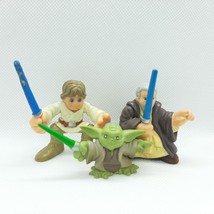 Star Wars Galactic Heroes Lot of 3 by Hasbro includin Luke, Yoda, Obi-Wa... - $228.52 MXN