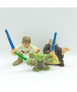 Star Wars Galactic Heroes Lot of 3 by Hasbro includin Luke, Yoda, Obi-Wa... - $225.52 MXN