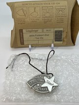 Longaberger 2004 Father's Day “Dad's My Star!”Basket Tie-On Pewter Made In USA - $11.61