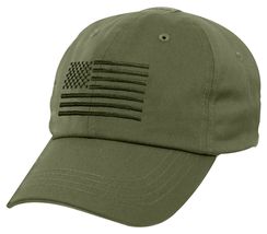 Tactical Operator Cap Embroidered USA Flag Military Contractor Hat OD Gr... - $14.81