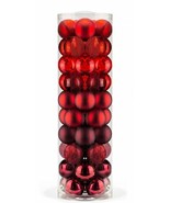 Holiday Lane Christmas Cheer Set of 49 Red Ombre Shatterproof Box Ornaments - £17.32 GBP