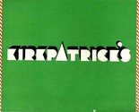 Kirkpatrick&#39;s Irish Restaurant Menu Seattle Washington 1950&#39;s - $77.17