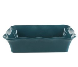 Pioneer Woman ~ Solid Green ~ 9.5&quot; x 14&quot; ~ Rectangular Baking Dish ~ Stoneware - £35.30 GBP