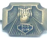 Vtg Metal and Black Enamel Bowling 500 Club Lapel Pin  - $8.87