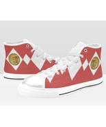 KIDS Red Mighty Morphin Tyrannosaurs Dinozord Power Coin High Top Shoes - $48.54 CAD+