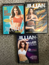 Lot of 3 Jillian Michaels DVDs,  ABS, SHRED, YOGA, used, great condition - £9.26 GBP