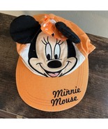 Disney MInnie Mouse Little Girls Kids ORANGE Baseball Cap Hat - £7.76 GBP