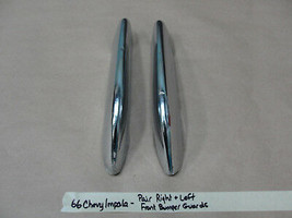 1966 Chevy Impala Right & Left Chrome Front Bumper Guards Tits *Solid* - $296.99