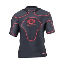 Optimum Men&#39;s Origin Protective Shoulder Pad - Black/Red, X-Large  - $1,779.10 MXN