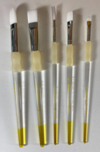 Lot 5 Royal Soft Grip Clear Acrylic Yellow Tip Paint Brushes - £15.81 GBP