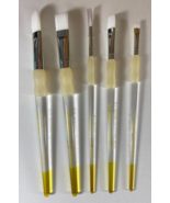 Lot 5 Royal Soft Grip Clear Acrylic Yellow Tip Paint Brushes - $373.45 MXN