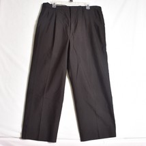 Men&#39;s Black Chino Dress Work Pants Size 40R Polyester Wool Blend - $20.89