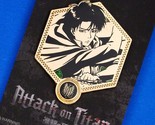 Attack on Titan Levi Ackerman Golden Glitter Enamel Pin - Figure Anime M... - $19.99