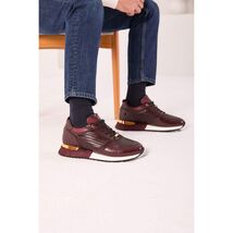 The Empire Burgundy Leather Men Sneaker image 2
