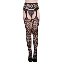 Womens Sexy Lingerie net Lace Garter Belt Top Thigh Stocking Pantyhose - £23.59 GBP