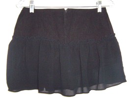 WaWa Black Sheer Overlay Micro Mini Skort Skirt Size Small, Medium &amp; Lar... - $29.99